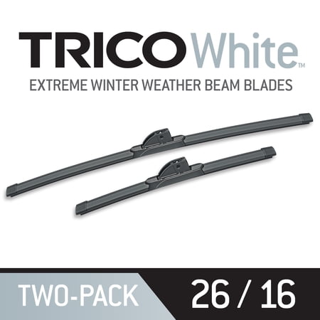 TRICO White 2 Pack, 26" + 16" Extreme Weather Winter Beam Wiper Blades (35-2616)