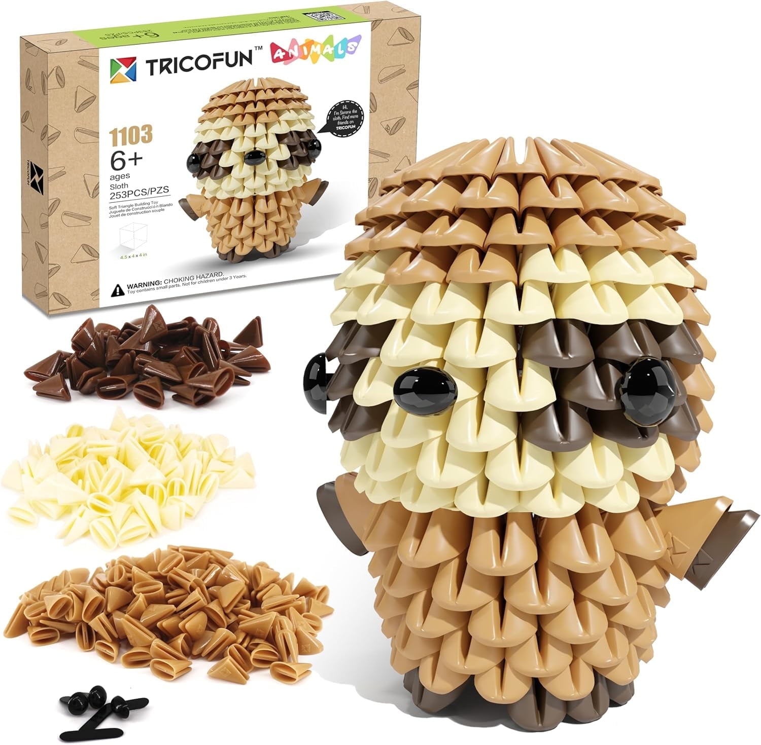 TRICOFUN Animals Soft Building Blocks Interactive Building Toy Serene ...