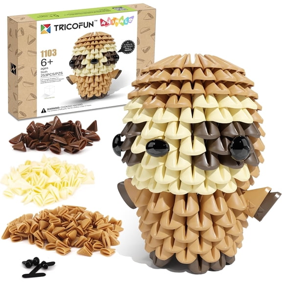 TRICOFUN Animals Soft Building Blocks Interactive Building Toy Serene the Sloth 1103-SLOTH