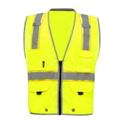 RADYAN High Visibility Reflective Safety Vest 100% Polyester, Orange