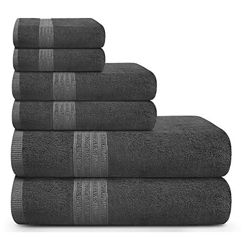 TRIDENT Soft and Plush 6 Piece Bath Linen Set Super Soft Bathroom