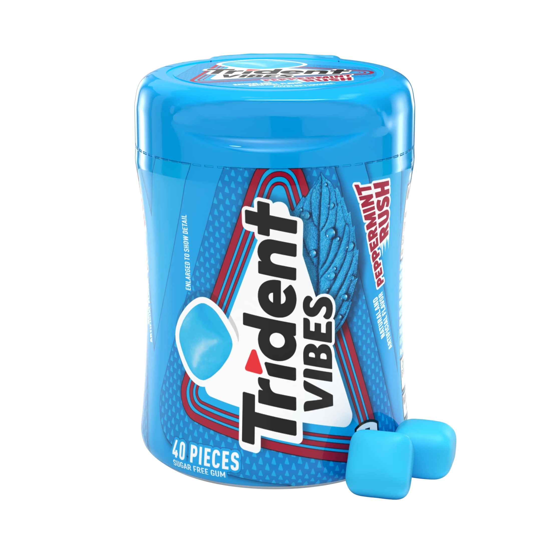 Trident Vibes Sugar Free Gum, Peppermint Rush, Regular Size, 40