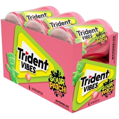TRIDENT VIBES SPK WATERMELON GUM BOTTLES 6CT