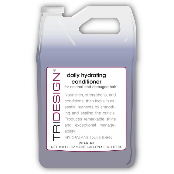 TRIDESIGN Daily Hydrating Conditioner - Hair Conditioner for Damaged Dry Hair, Moisturizing Conditioner for Colored Hair and Fine Hair, Nourishes, Strengthens, and Smooths All Hair Types, 1 Gallon