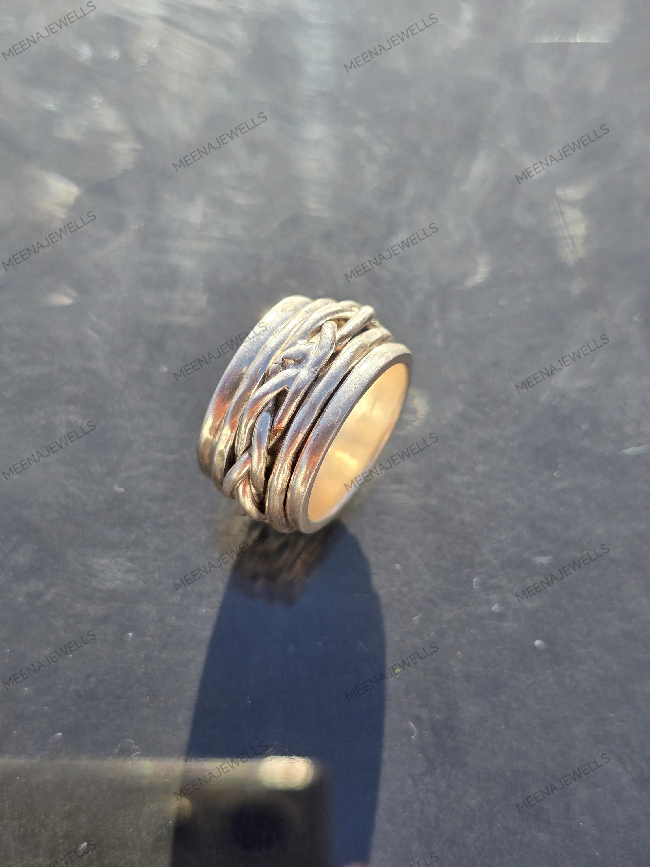 TRIDHA SILVER Celtic Spinner Ring, Silver Ring With Celtic Knot Spinner ...