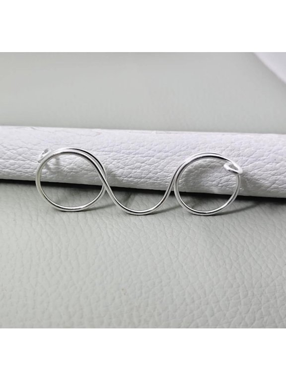 Silver Buddy Splint Art Deco Adjustable Three Finger Ring Band XL