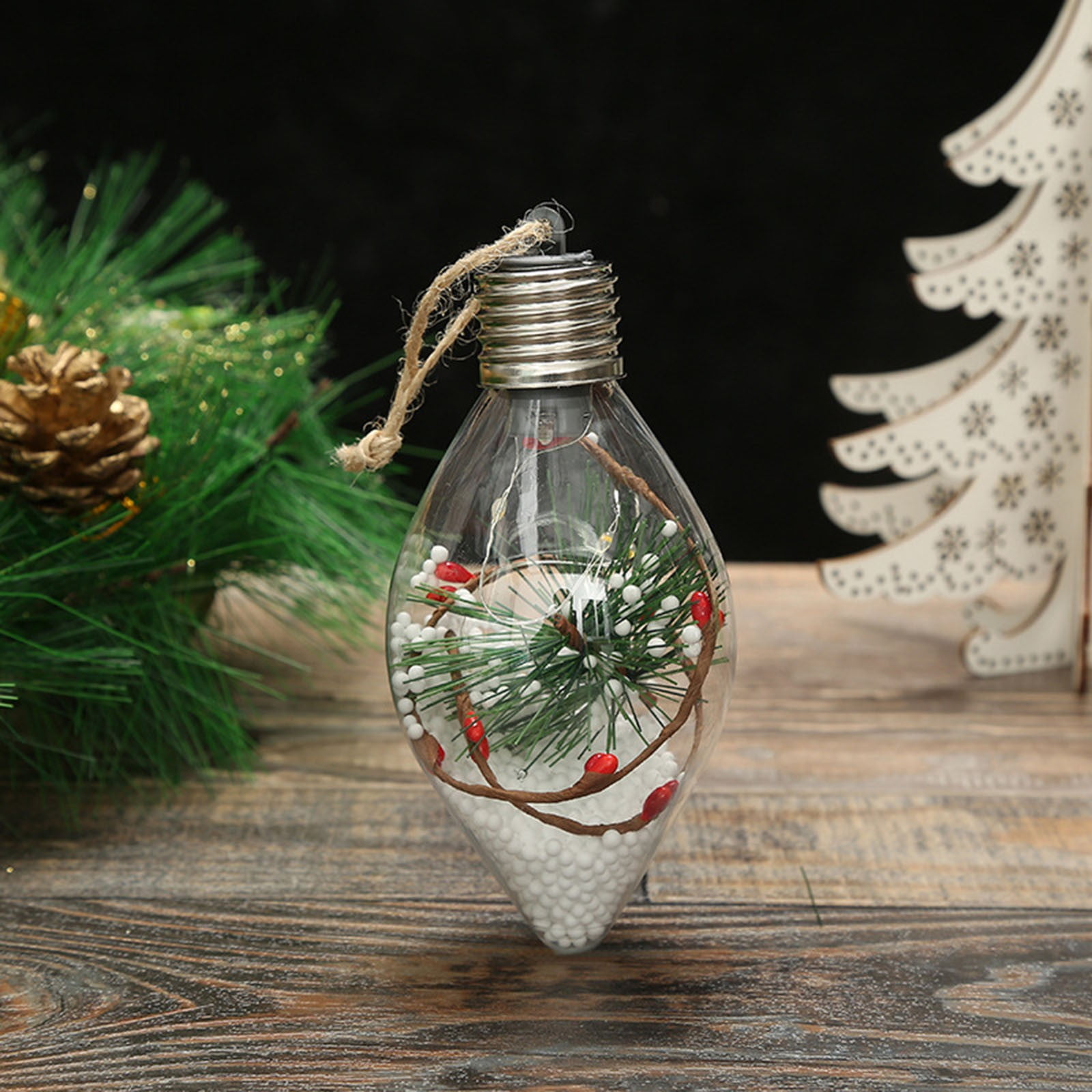 TRIEIY Ornaments Clearance Sale！ Christmas Decorations Double Pointed Sphere Christmas Tree