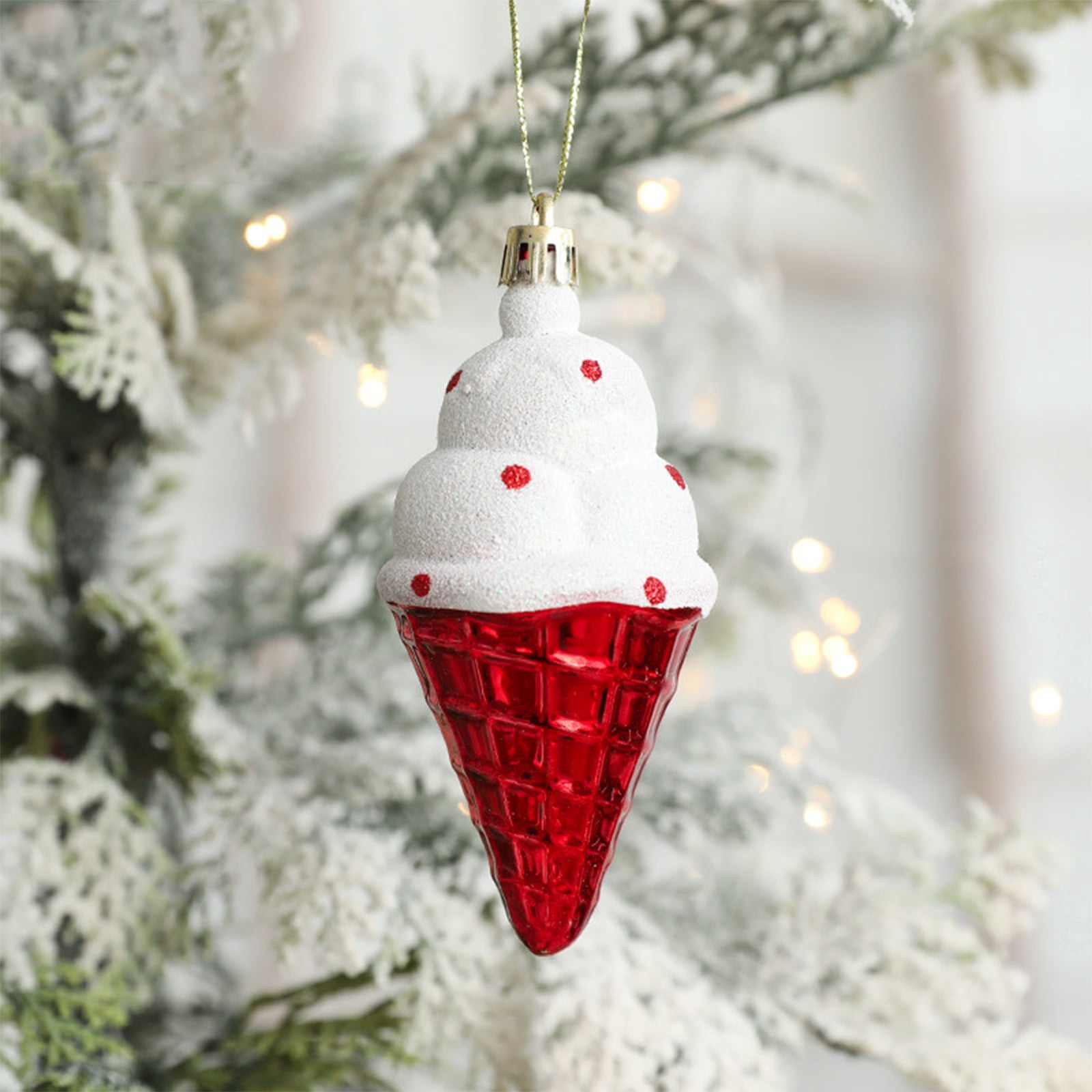 TRIEIY Ornaments Clearance Sale！ Christmas Decorations Ice Creams Snowman House Pentagrams Gift