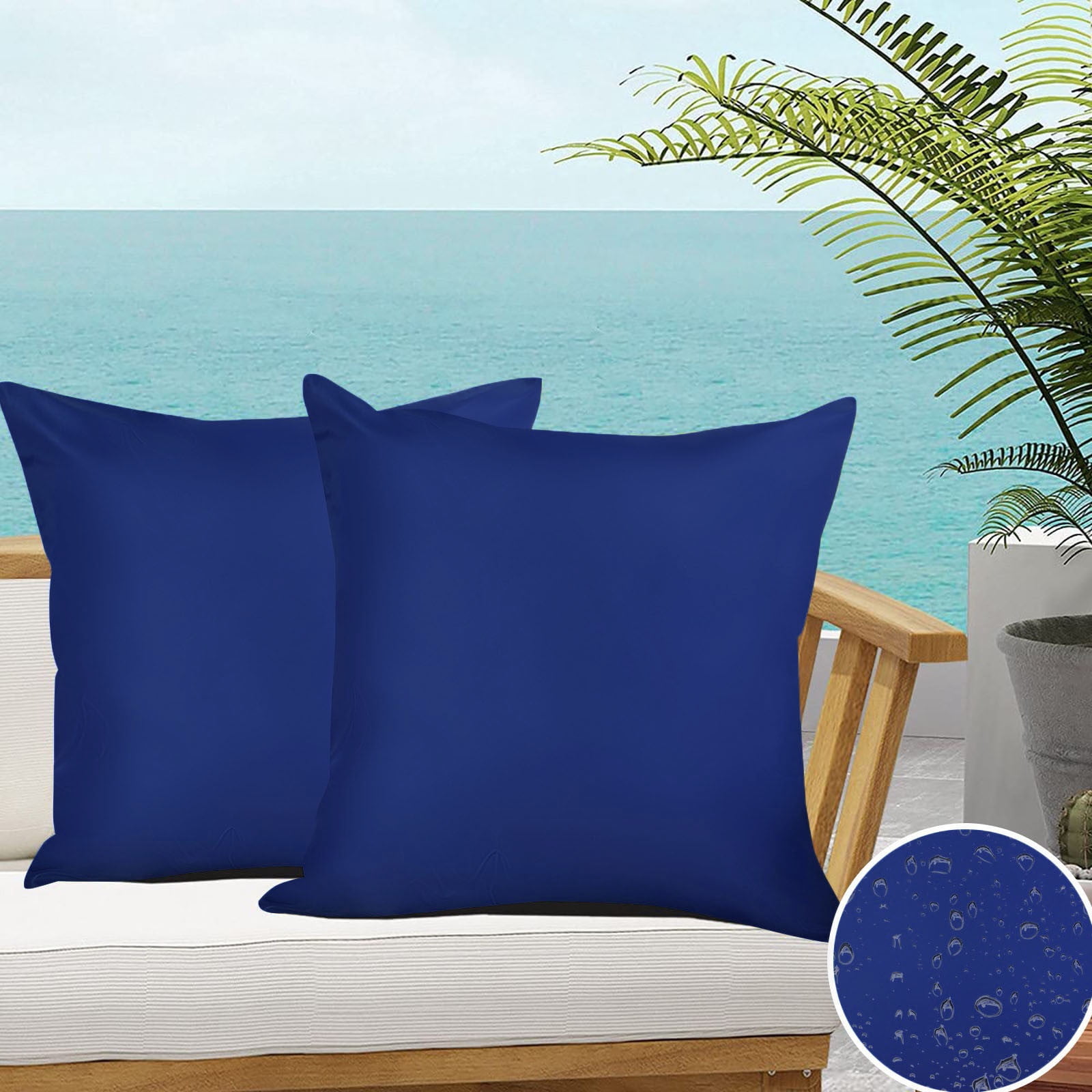 TRIEIY Pillow Covers Throw Pillow Covers for Patio Couch Case Covers Vibrants Pillows Durable Decorative Outdoor Outdoor Throw Cushion Case Clearance Sale Home Decor Blue Walmart