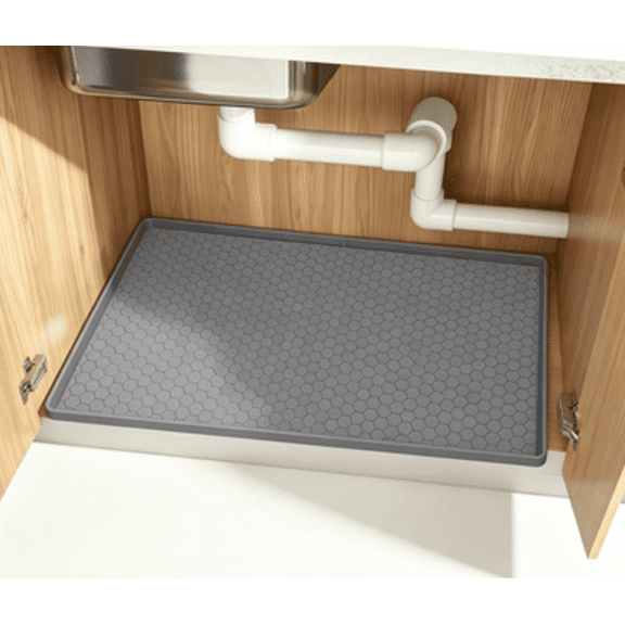 TRIES Under Sink Mat 2219 Inch Waterproof Kitchen Cabinet Protector Mat Non Slip Flexible Leak Proof Tray for Kitchen Bathroom