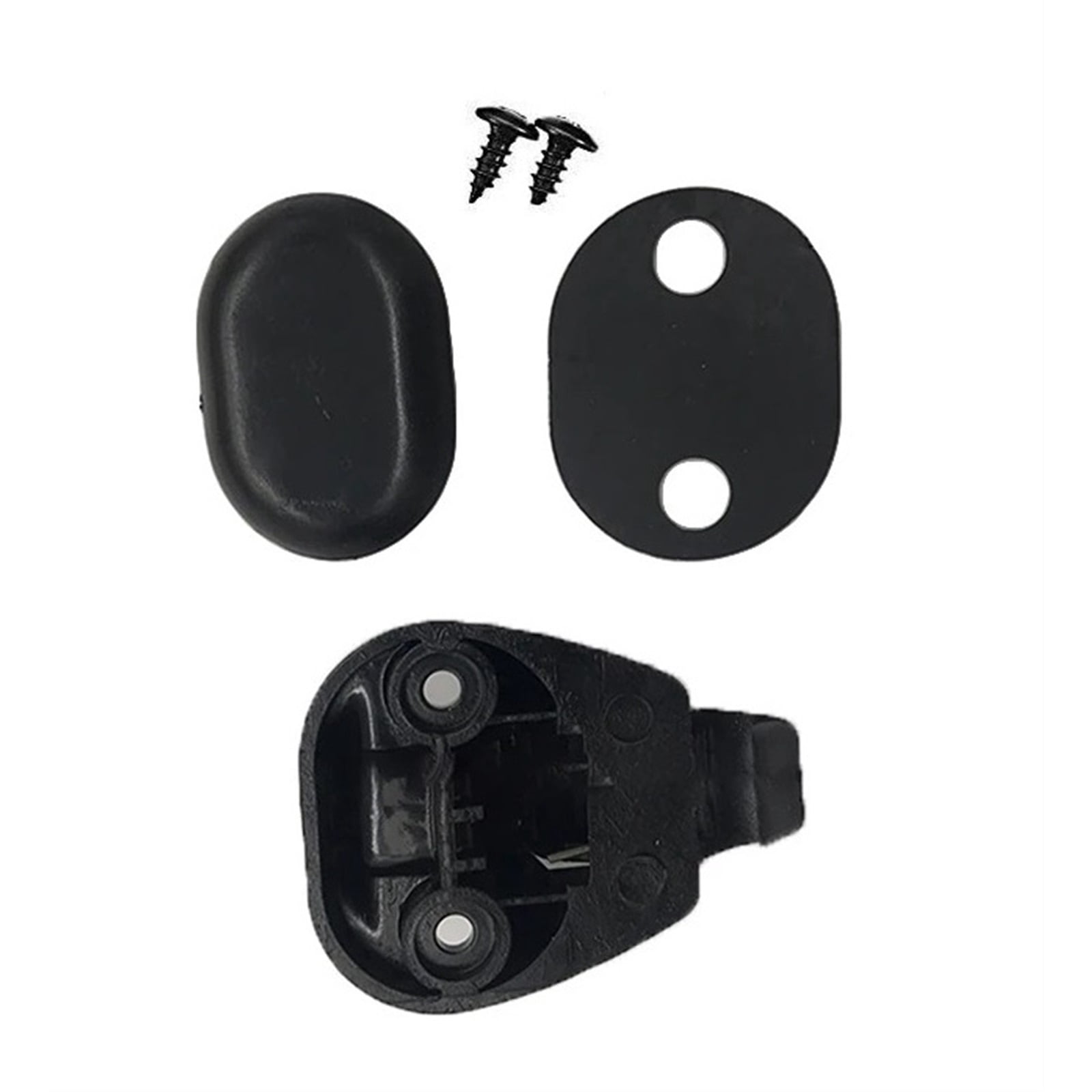 2Pcs Black Window Glass Lock Buckle For Mitsubishi Pajero Montero Mk2 1991-1999 - Plastic, Includes Gaskets & Screws