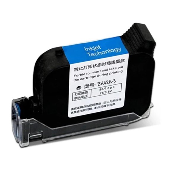 TRIFUNESS BK42A-3 Quick Drying Cartridge 12.7mm Handheld Inkjet Printer 42ml Solvent Cartridge for Unencrypted Printers