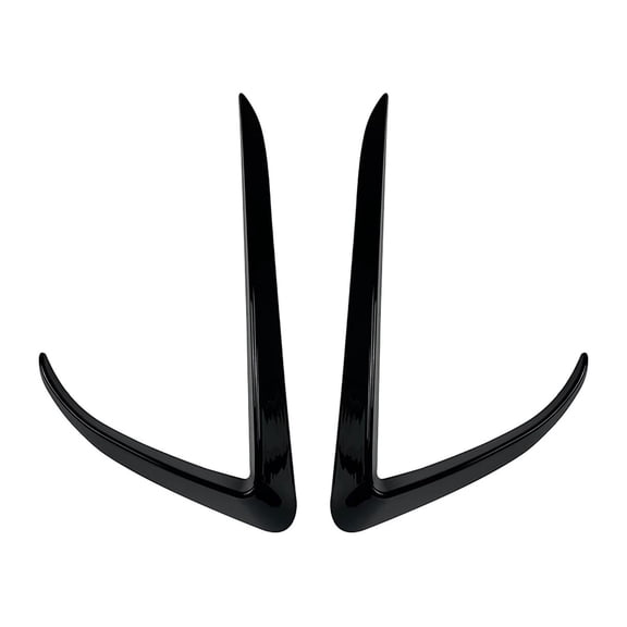 TRIFUNESS Compatible with Tesla Model X 2015-2020, Rear Bumper Spoiler Air Vent Cover Lower Air Vent Trim Frame Fin Side Splitter Sticker Car Accessories,Gloss black, normal