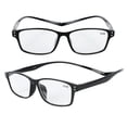 thumbnail image 1 of TRIFUTORO 2 Pack Magnetic Reading Glasses Long Temples Computer Readers Flexible Temple For Larger Face (Black, 2.0, multiplier_x), 1 of 5