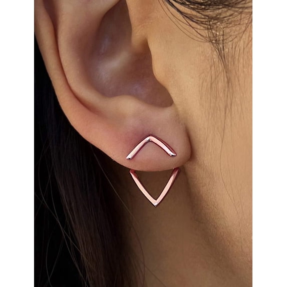 TRILL 2-Way Earring Jackets | 18K Rose Gold Plated Sterling Silver