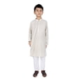 thumbnail image 1 of TRILOKI Kids Cotton Kurta Set for Boys Indian Traditional Ethnic Wear Off White, 1 of 6