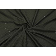TRILOKI Leaf Fabric Black Embroidery Rayon Chikan 58, 52 Work Sewing DIY Crafting Fashion Design Fabric By The Yard