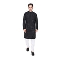 thumbnail image 1 of TRILOKI Mens Embroidered Sequined Kurta Pajama Set Rayon Ethnic Indian Traditional Wear, 1 of 6