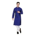 thumbnail image 1 of TRILOKI Mens Kurta Pajama Set Art Silk Ethnic Indian Traditional Wear Wedding Designer Ethnic Diwali Puja Kurta Payjama Set, 1 of 6