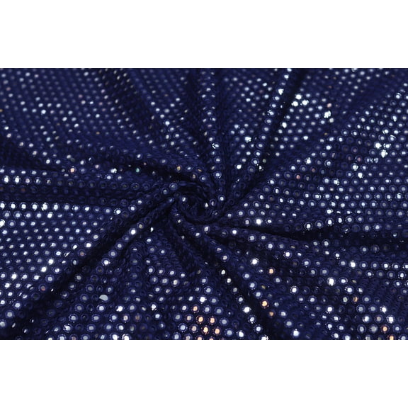 TRILOKI Mirror Work Fabric Blue Embroidery Rayon 44 Sewing DIY Crafting Fashion Design Fabric By The Yard