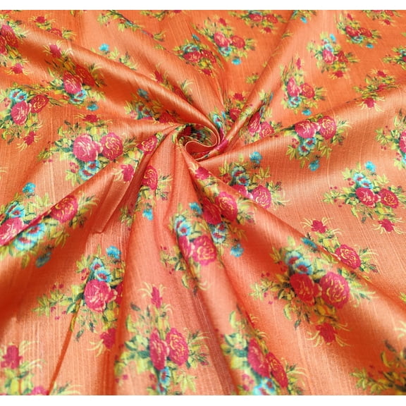 TRILOKI Multicolor-11 Mulberry Silk DIY Arts & Crafts, Sewing, Wedding Dress, Crafts, Width 44 Inch, By The Yard