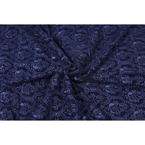 TRILOKI Navy Blue Velvet Embroidery DIY Arts & Crafts, Sewing, Wedding Dress, Crafts, Inches 44, 38 Work By The Yard