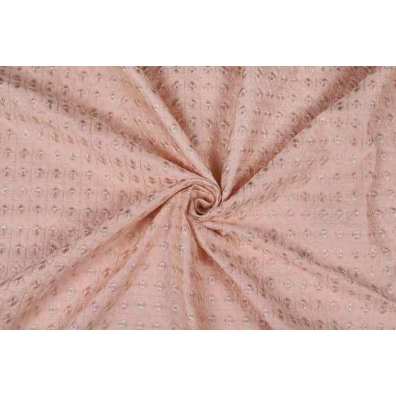 TRILOKI Peach Poly Satin Embroidery DIY Arts & Crafts, Sewing, Wedding Dress, Crafts, Inches 56, 48 Work By The Yard