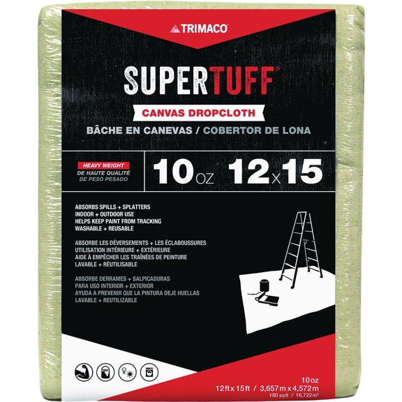 TRIMACO INC Trimaco SuperTuff Canvas Drop Cloth - Single Pack