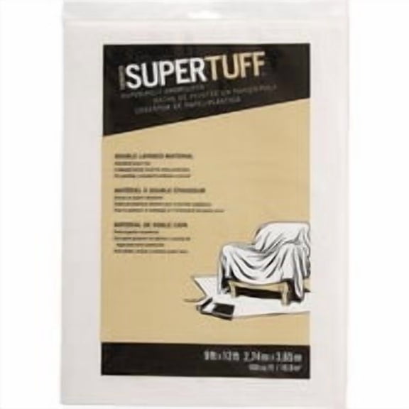 TRIMACO INC Trimaco SuperTuff Plastic And Paper Combination Drop Cloth - Pack of 24