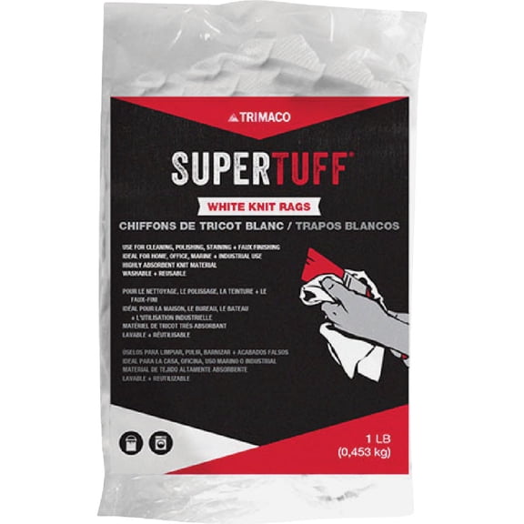 TRIMACO INC Trimaco SuperTuff White Knit Staining Rags - Pack of 2