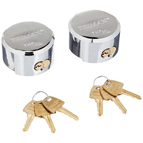 TRIMAX THP2XL Shackle-Less Steel Padlock for All Trailer Hasps - 2-Pack