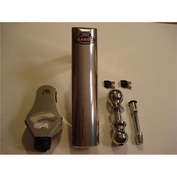 TRIMAX Locks WYETRZ12PB 12 in. Drop & Rise Powder Coated Black Receiver Hitch