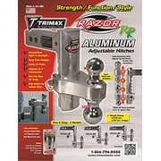 Trimax TRZ6AL-RP Razor Aluminum Adjustable Drop Hitch, Pin & Clip - 6