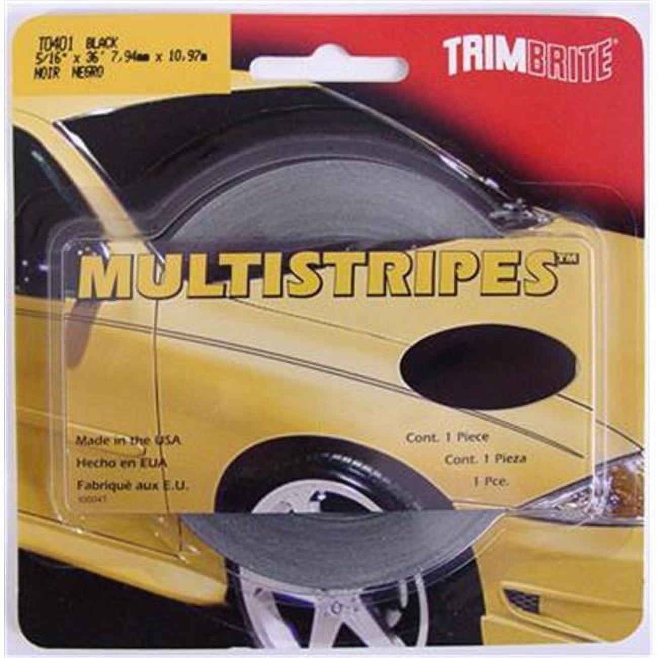 TRIMBRITE T0401 Pinstripe Tape Black 0.31 In. X 36 Ft.
