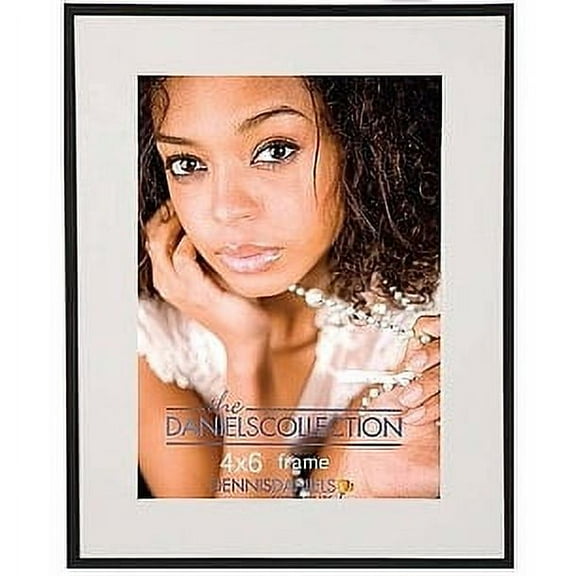 TRIMLINE Black metal frame with white 4x6 mat by Dennis Daniels - 4x6