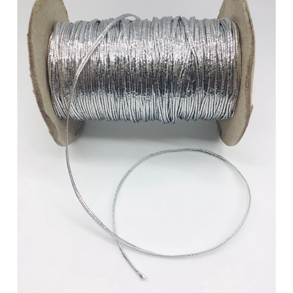 TRIMPLACE 1/8 INCH SILVER METALLIC SOUTACHE