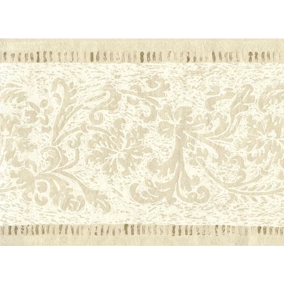 TRIMZ, Victorian Frieze, Wallpaper Border, Pre-pasted, 15 ft L x 9.7 in W, Beige