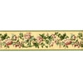 thumbnail image 1 of TRIMZ Peonies Floral Wallpaper Border - Yellow, Green - Floral Wall Decor - 15' L x 4.2" W, 1 of 4