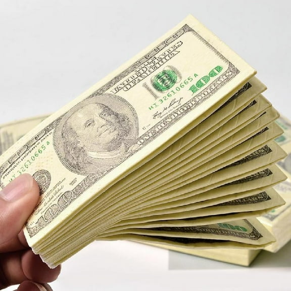 TRINGKY 10 Sheets/Pack Funny Dollar Pattern Tissue Paper Disposable Towel Pure Wood Port