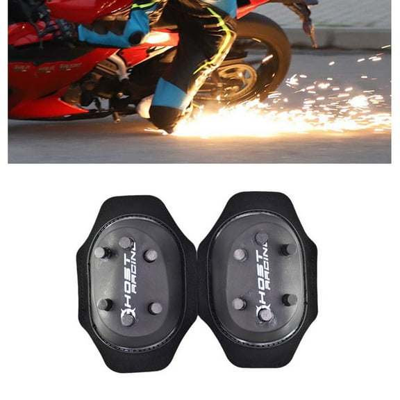 TRINGKY 2Pcs Motorcycle Knee Pads Slider Spark Grinding Knee Bag Protector with 10/20 Button Universal Cycling Equipment
