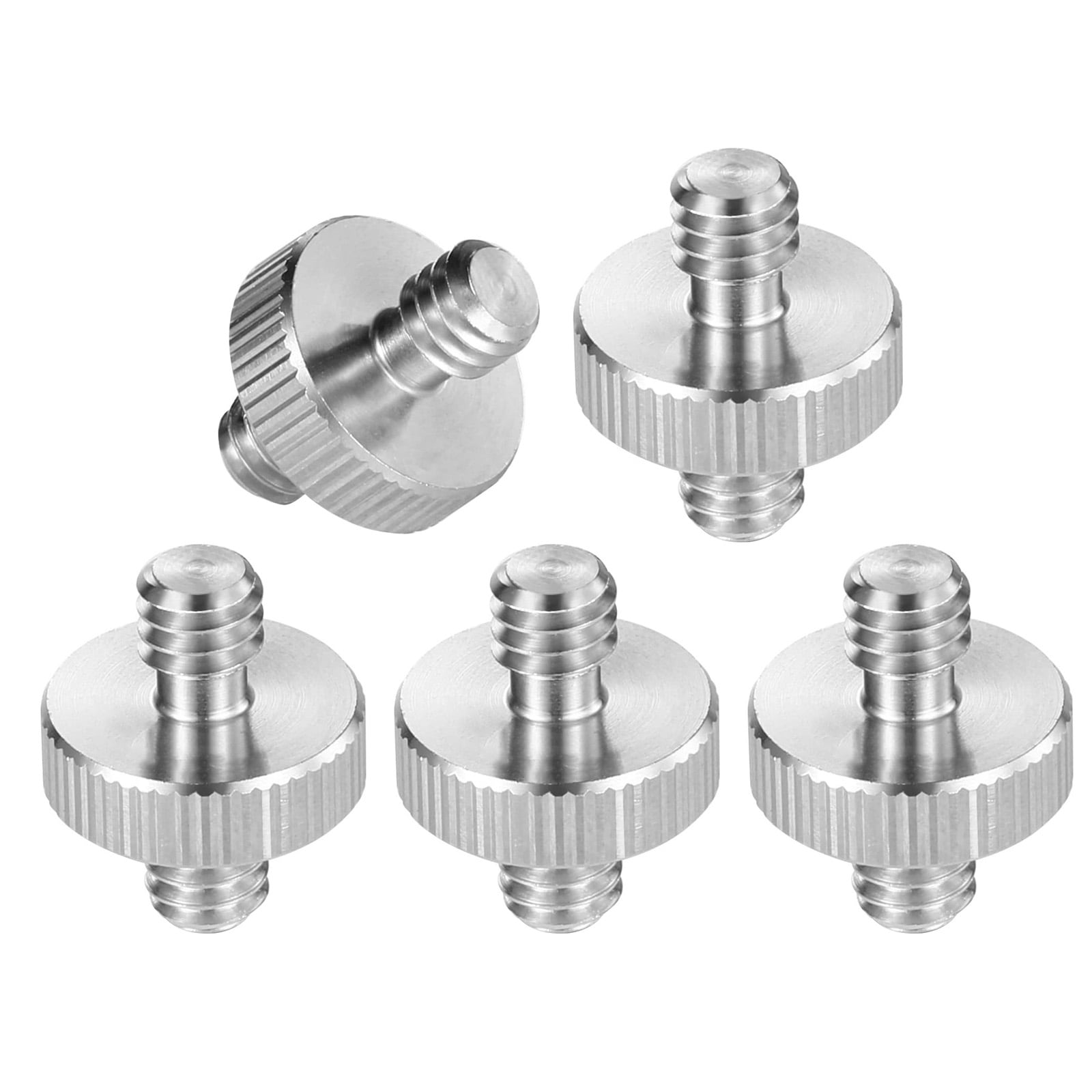 TRINGKY 5 Pieces 1/4" Male to 1/4" Male Threaded Screw Adapter Camera