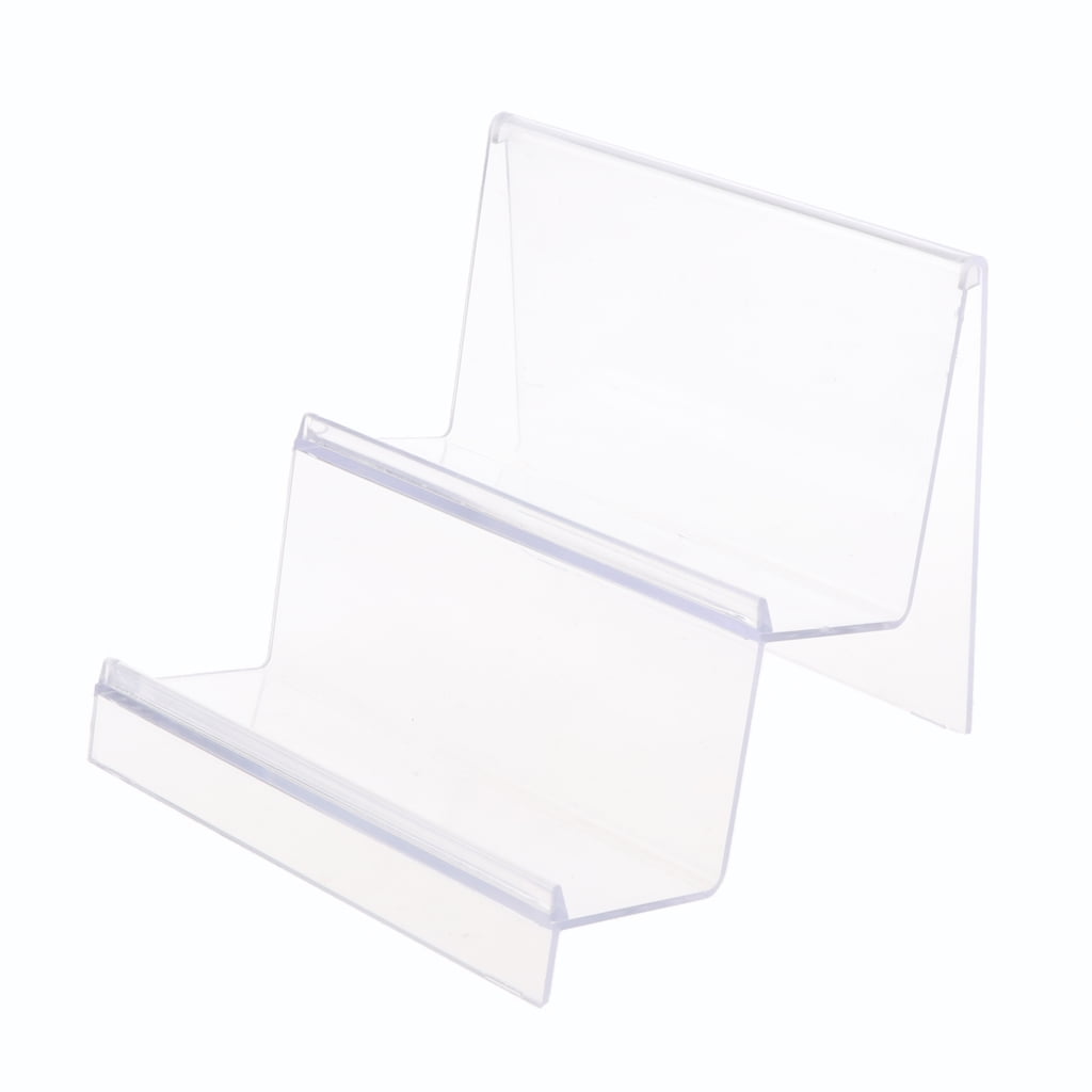 PATIKIL Acrylic Wallet Display Stand - Clear Organizer Shelf For Purses & Cards, 2.75x9.92x6.5 Inches Desktop Rack
