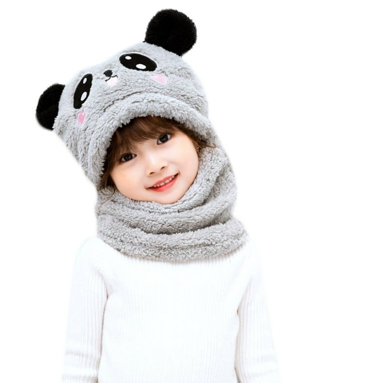1pc Kids Plush Hat With Cat Ears, Warm And Windproof Cap, Cartoon