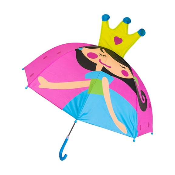TRINGKY Cute Children Umbrella Animation for Creative Cartoon Long-handled 3D Ear Modeling Kids Umbrella For Boys Girls Gift