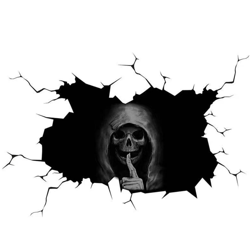 TRINGKY Halloween Window Decals Clown Ghost Killer Window Clings Scary