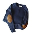 thumbnail image 1 of TRINGKY Men Thick Chunky Knit Long Sleeve Sweater Vintage Elbow Patch Loose Jumper Top, 1 of 14