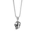 thumbnail image 1 of TRINGKY Mens Stainless Steel Gothic Skull Charm Pendant with Chain Necklace Devil Skull Punk Necklace Halloween Jewellery, 1 of 19