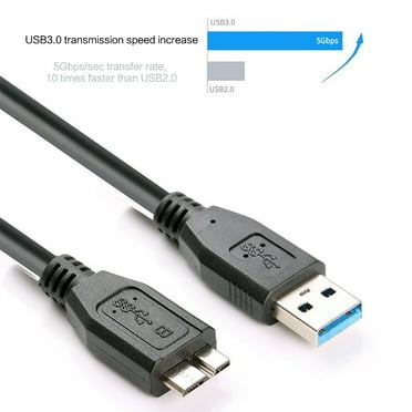 TRINGKY Mini Portable USB 3.0 Male A To Micro B Data Cable Cord Lead Wire 30cm