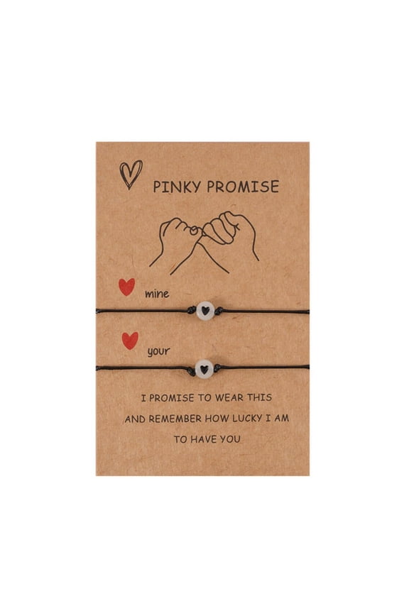 Pinky Pomise Distance Matching Bracelets for Infinity Bracelet for Best Friends