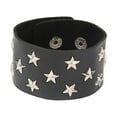 thumbnail image 1 of TRINGKY Spikes Rivets Studded Cuff Wrap PU Leather Punk Gothic Rock Unisex Star Bracelet, 1 of 9